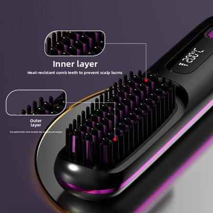Wireless Hair Straightening Comb with Negative Ion Technology