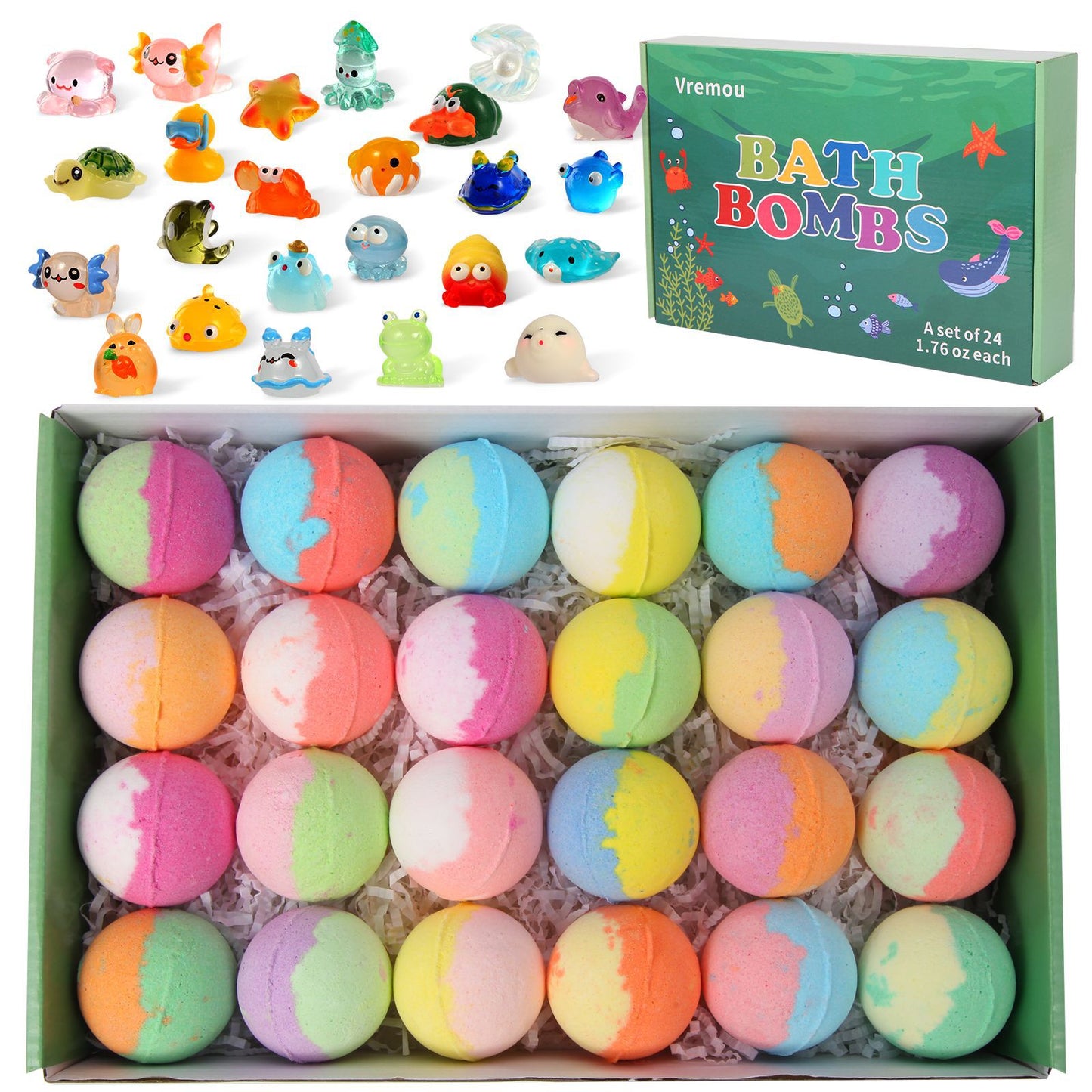 Bath Bombs Set with Floral Fragrance