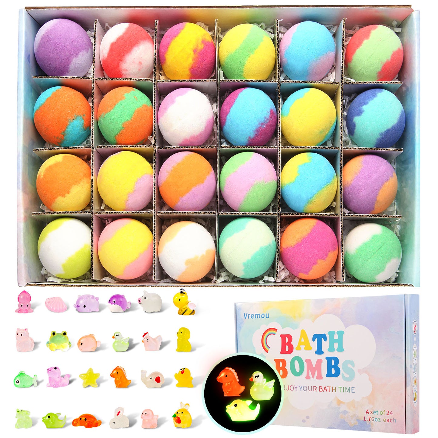 Bath Bombs Set with Floral Fragrance