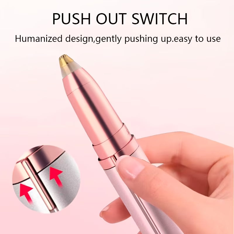 2-in-1 Electric Eyebrow Trimmer & Heated Eyelash Curler | USB Rechargeable Beauty Set with LED Precision Light