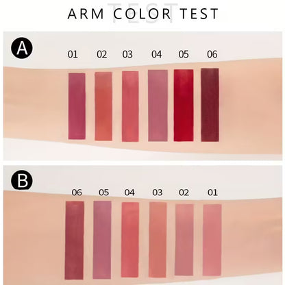 HANDAIYAN Matte Liquid Lipstick Set – 6-Piece Nude & Rose Collection