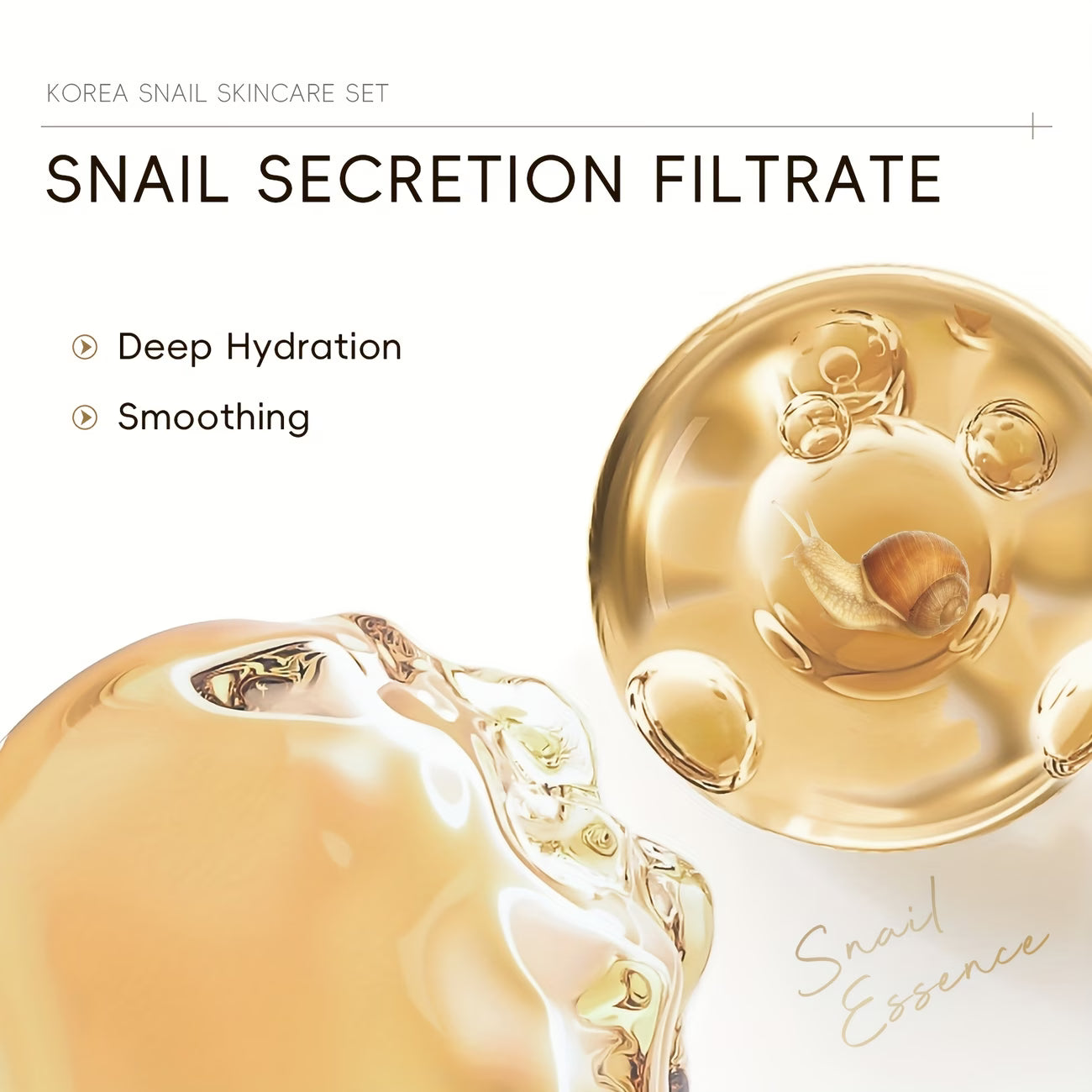 Korea Snail Essence 5-Piece Skincare Set – Hydrating, Brightening & Moisturizing Korean Beauty Collection